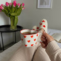 Heart Rim Embossed Ceramic Mug - Ayat Gifts