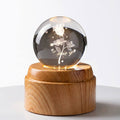 Rotating Illuminated Laser-Engraved Crystal Globe - Ayat Gifts