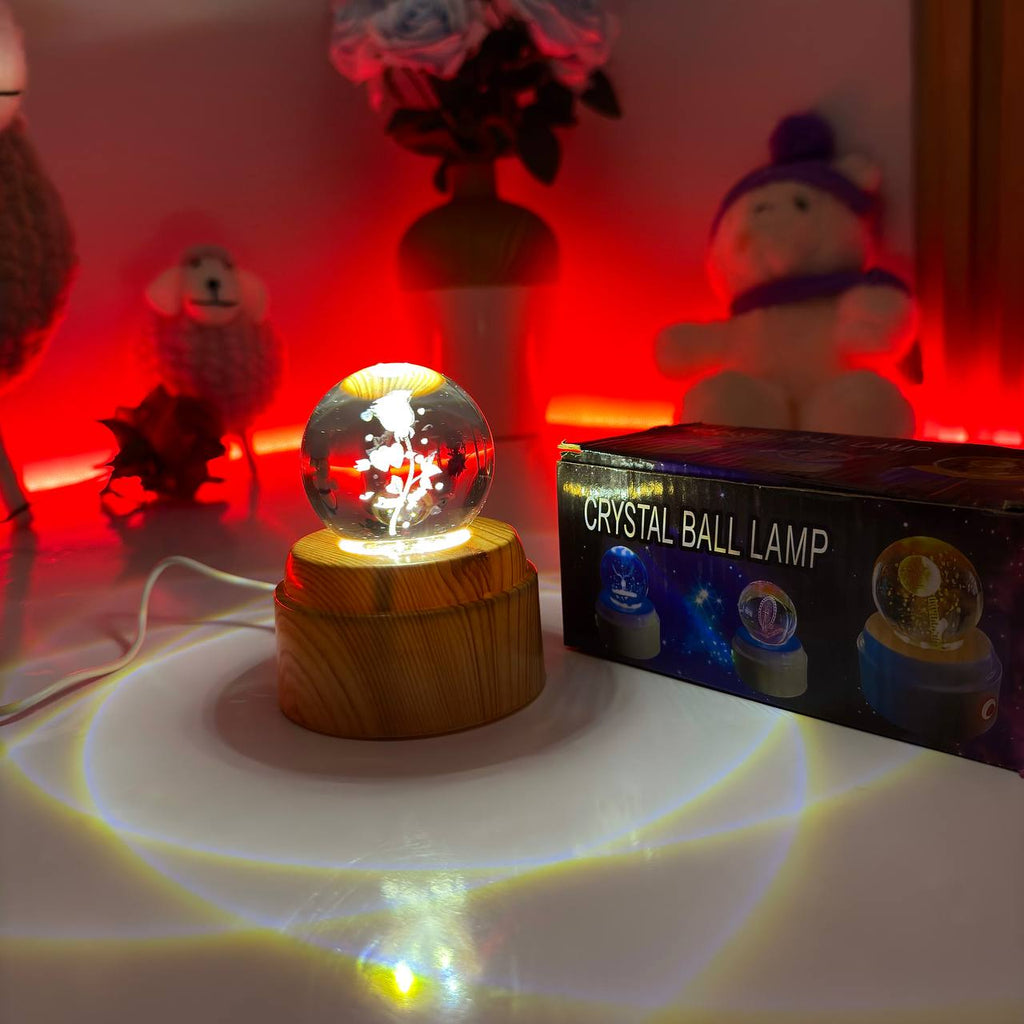 Rotating Illuminated Laser Engraved Crystal - Ayat Gifts