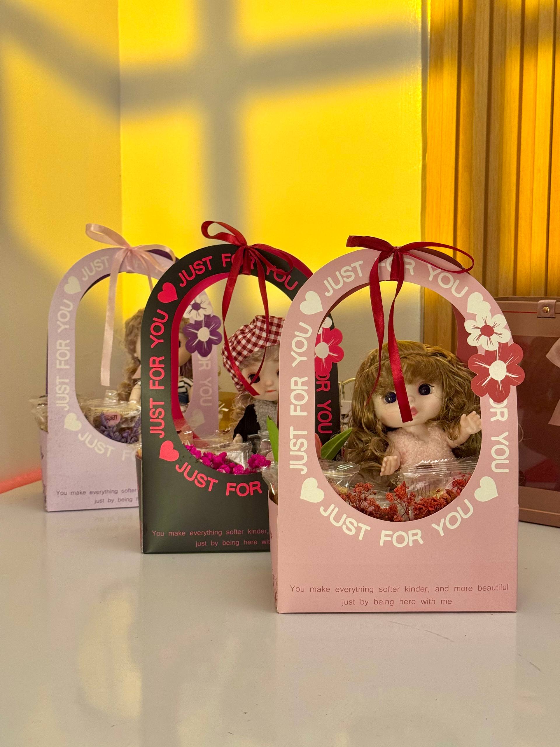 Ayat Gifts Box42 Koti doll Mawlid gift bag with Al Abd sweets and flowers