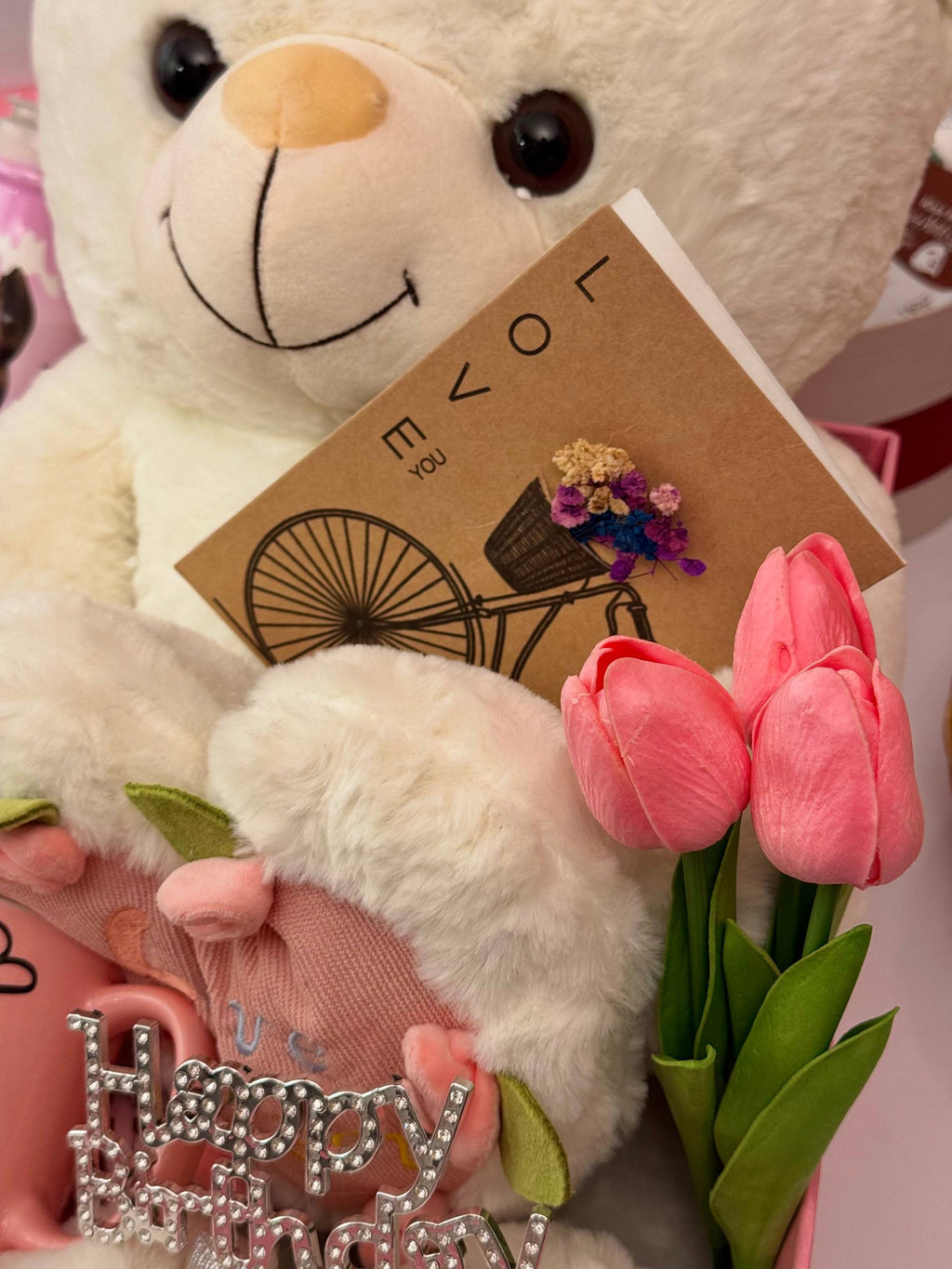 Pink Love Teddy Bear Beauty Gift Box