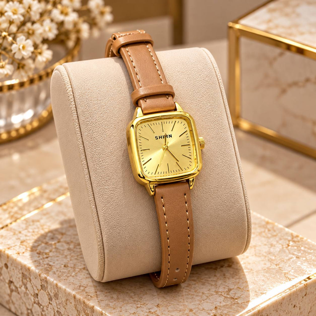 Shijin Golden Square Dial Watch