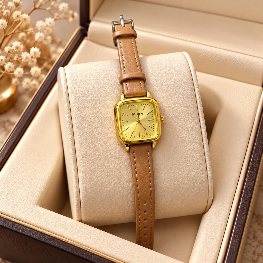 Shijin Golden Square Dial Watch