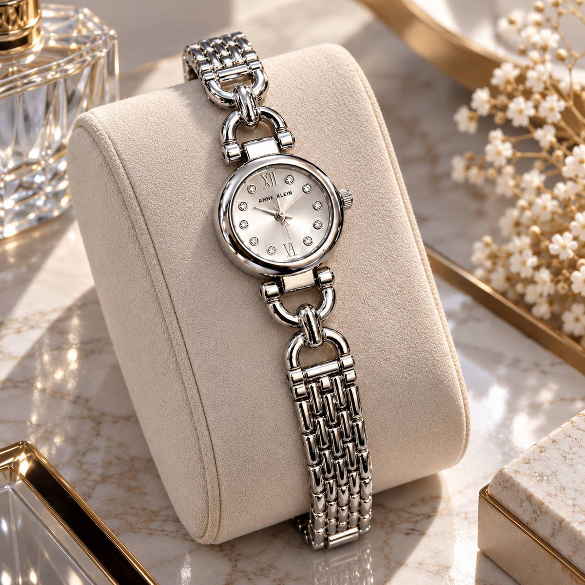 Golden Halo Crystal Dial Watch