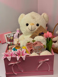 Pink Love Teddy Bear Beauty Gift Box